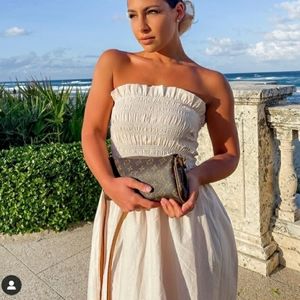 H&M smocked bodice dress blogger's favorite